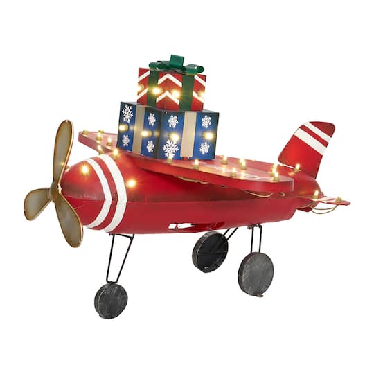 28.5" LED Plane with Gift Box Sculpture